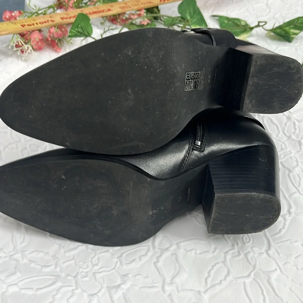 Coach Black Studded Ankle Booties - Picture 9 of 10